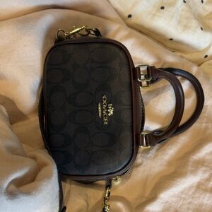 Coach Black and Brown Mini Bag